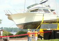 Florence pushes boat 2 miles to Courtyard by Marriott in New Bern