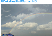 A brief Florence bright spot: Double rainbow in Durham