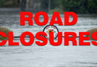 Road closures caused by flooding