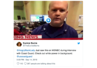 Coast Guard officer made signal during Florence broadcast. Some saw white-power sign