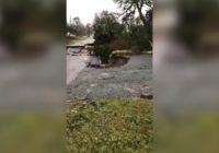 Video shows road destroyed by Hurricane Florence in Wilmington