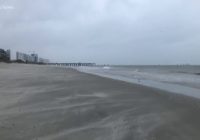 Wind whips around at Myrtle Beach pier as Florence hits coast