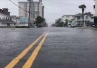 Ocean Boulevard in Myrtle Beach floods after Florence landfall