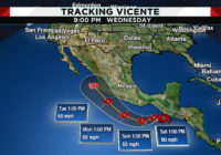 Tropical Storm Vicente forms off Guatemalan coast, may bring rain to Texas