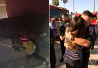 California resident meets firefighter who saved her home from wildfire