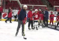 Carolina Hurricanes help blind athletes learn to play hockey