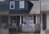 A bad sign for Kentucky? Wildcat fan hangs sign, saying they'll finish what Hurricane Harvey started