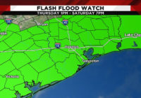 WEATHER ALERT: Flash flood watch issued until Saturday night