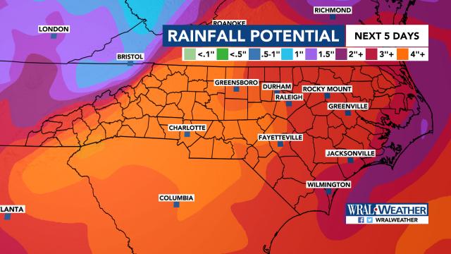 2-4 inches of rain through June 10, 2019