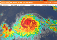 Hurricane Barbara strengthens to category 4 storm in Pacific Ocean