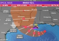 Tropical update: Houston on edge of latest forecast cone | Part of Louisiana under Hurricane Watch