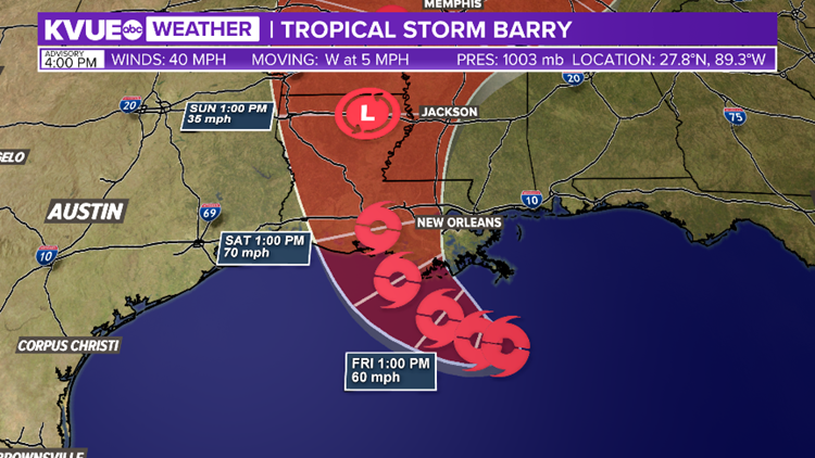 Tropical Storm Barry forecast to make landfall in Louisiana – Weather ...