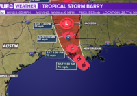 Tropical Storm Barry expected to make landfall Saturday morning