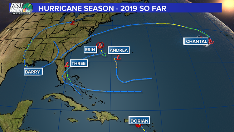 2019 hurricane season map