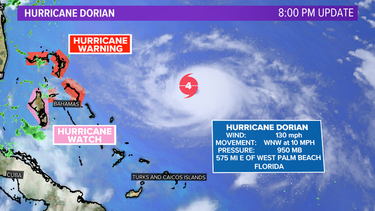 dorian 8pm tropics update