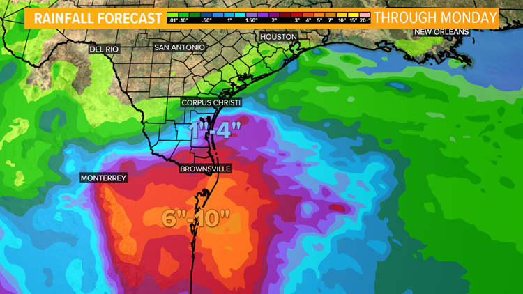 Tropical Depression Seven Rainfall Forecast