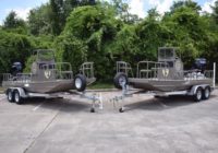 High water rescue equipment staged throughout Harris County in anticipation of Tropical Storm Imelda