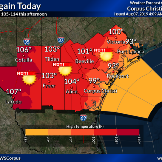 Heat advisory: Extreme heat expected through the week for South Texas