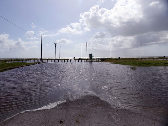 High tides caused flooding Thursday, Oct. 5, 2017,