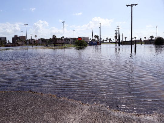 High tides caused flooding Thursday, Oct. 5, 2017,