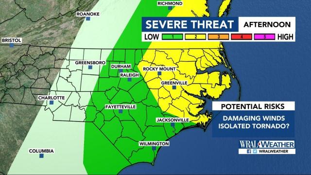 Chance for severe weather on Sunday