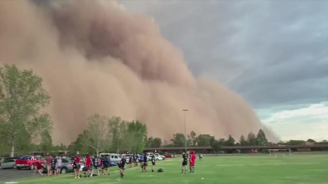 Dust storm in Australia