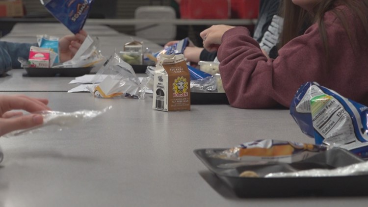 Lunch at temporary North Central campus.