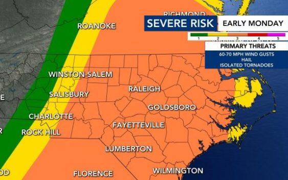 Tornado warnings in effect in Durham, Orange counties, 100,000 without