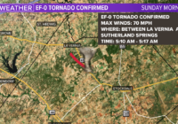 Small tornado damaged trees, power lines east of San Antonio this weekend, National Weather Service confirms