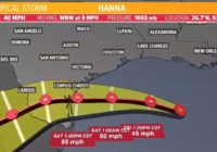 Tropics update: Tropical Storm Hanna to bring gusty winds, heavy rain to Texas coast