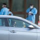 Heath care workers conduct COVID-19 testing at the Corpus Christi's drive-thru testing center at the old Christus Spohn Memorial Hospital parking lot on Tuesday, July 7, 2020.