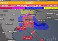 Hurricane Laura: Category 1 storm strengthens, path remains the same