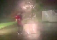 'That's not good': San Antonio meteorologist dodges flash during live Hurricane Laura report