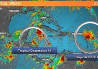 Tropical Storm Laura forms in the Atlantic; depression 14 expected to move into Gulf