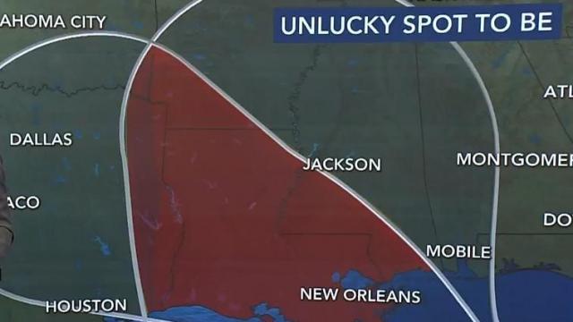 Unlucky danger zone where two hurricanes could cross