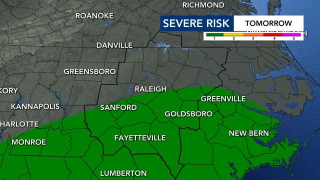 Severe risk for weather in southern NC on Friday. 