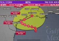 Hurricane, tropical storm and storm surge watches in effect for Texas coast ahead of Tropical Storm Beta