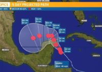 Tropical Depression 25 strengthens into Tropical Storm Gamma in western Caribbean