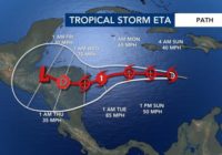 Hurricane Eta forms in the Caribbean Sea, making history