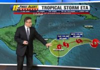 Tropical Storm Eta strengthens; 2020 ties the record with 2005 for most named storms in a season