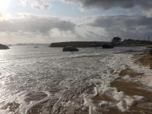 Waves wash out Highway 12 on Outer Banks