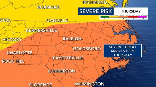 Severe weather possible Thursday, March 18