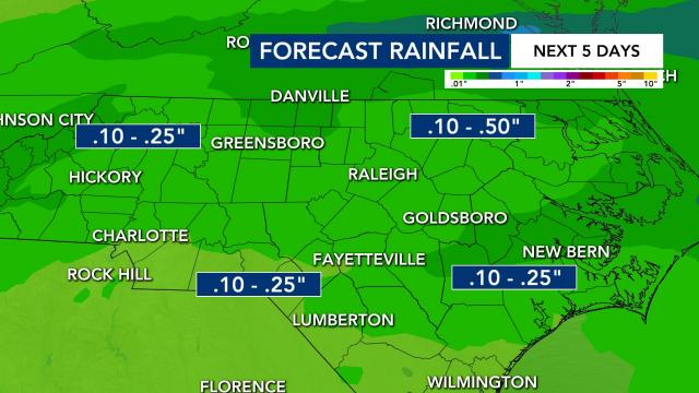 Rainfall expected April 14, 2021