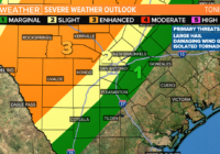 Severe thunderstorms, large hail, damaging winds possible for parts of South Texas tonight