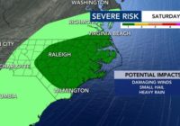 Damaging wind gusts, hail possible on Saturday during Level 1 risk for severe weather