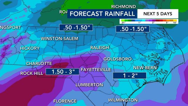 5-day rainfall totals