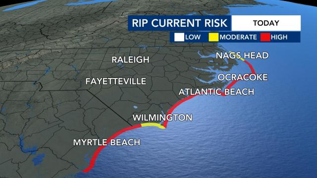 Rip current risk