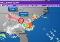 Tropics: Tropical Storm Danny stronger, warnings continue for South Carolina