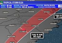 Flash Flood Watches issued in NC ahead of Tropical Storm Elsa