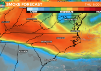 Wildfire smoke from the west is making it hazy in the Carolinas